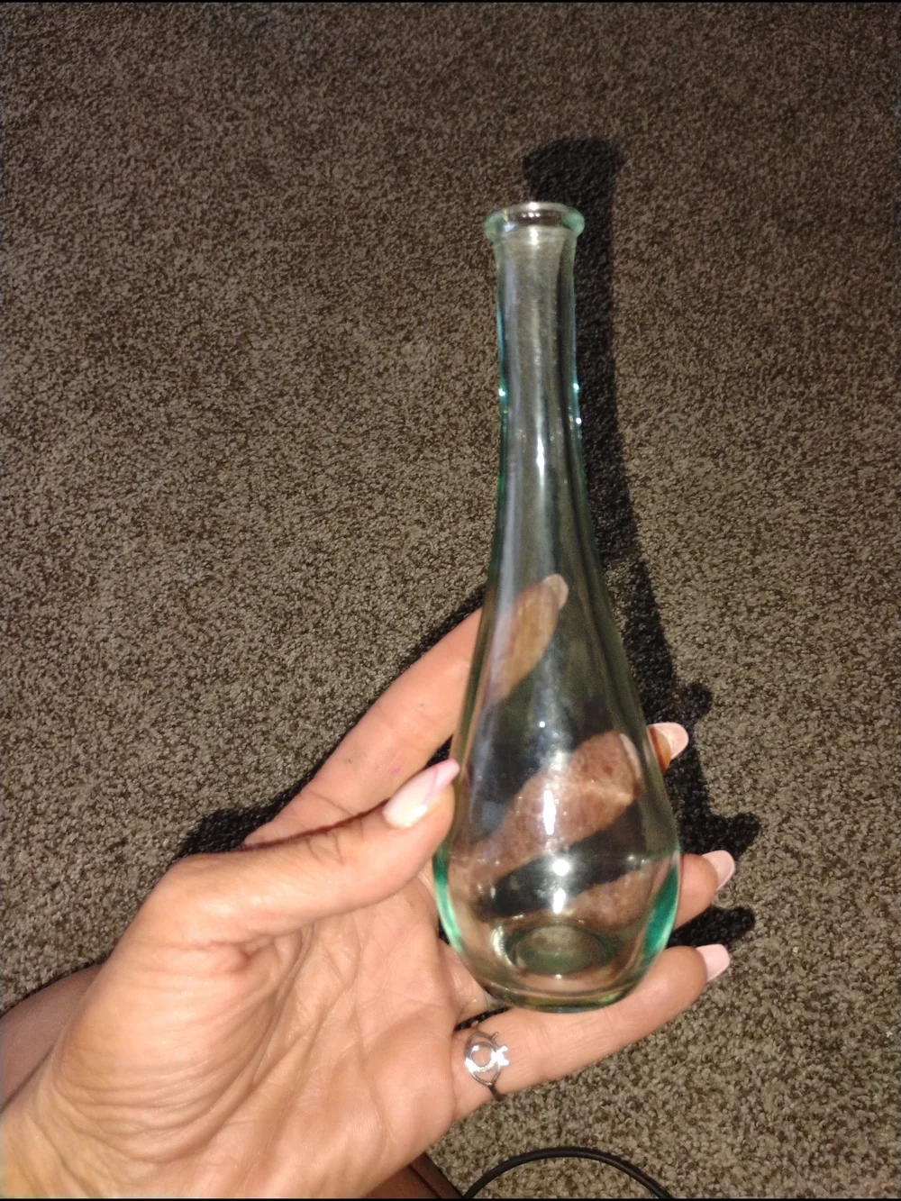 Clear Aqua Glass Bud Vase - Home Accents